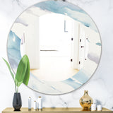 Designart 'Modern Abstract Drift' Traditional Mirror - Oval or Round Wall Mirror