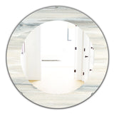 Designart 'Watercolor Colorfields I' Modern Mirror - Oval or Round Wall Mirror