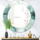 Designart 'Lost Into The Blue' Traditional Mirror - Oval or Round Wall Mirror