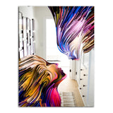 Designart 'Metaphorical Mind Painting' Modern Mirror - Contemporary Oval or Round Wall Mirror