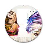 Designart 'Metaphorical Mind Painting' Modern Mirror - Contemporary Oval or Round Wall Mirror