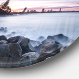 Rocky Burleigh Point in Blue' Extra Large Seascape Metal Wall Decor