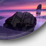 Purple Haystack Rock' Extra Large Seascape Metal Wall Decor