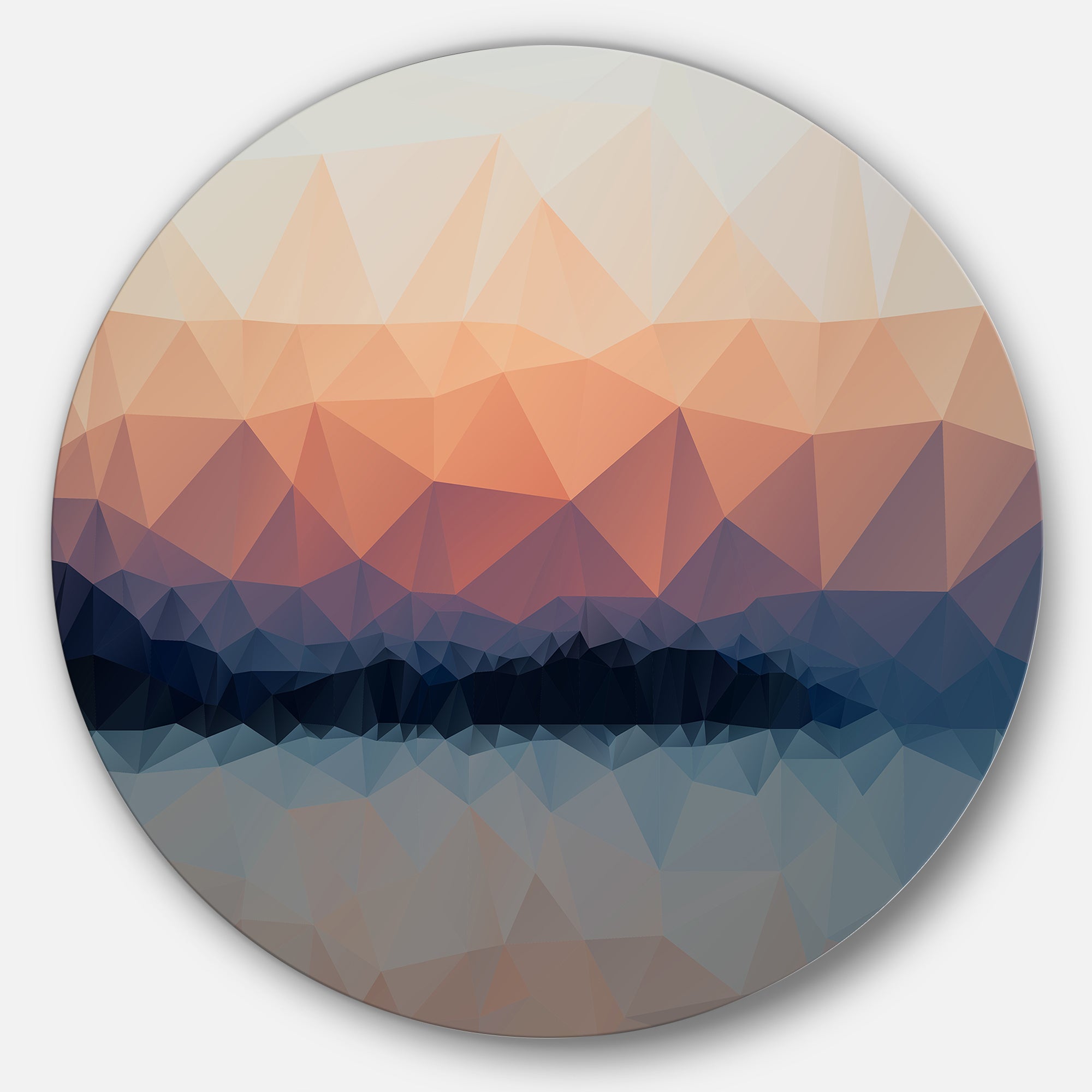 Sky Sea and Beach Abstract Vector View' Extra Large Seascape Metal Wall Decor