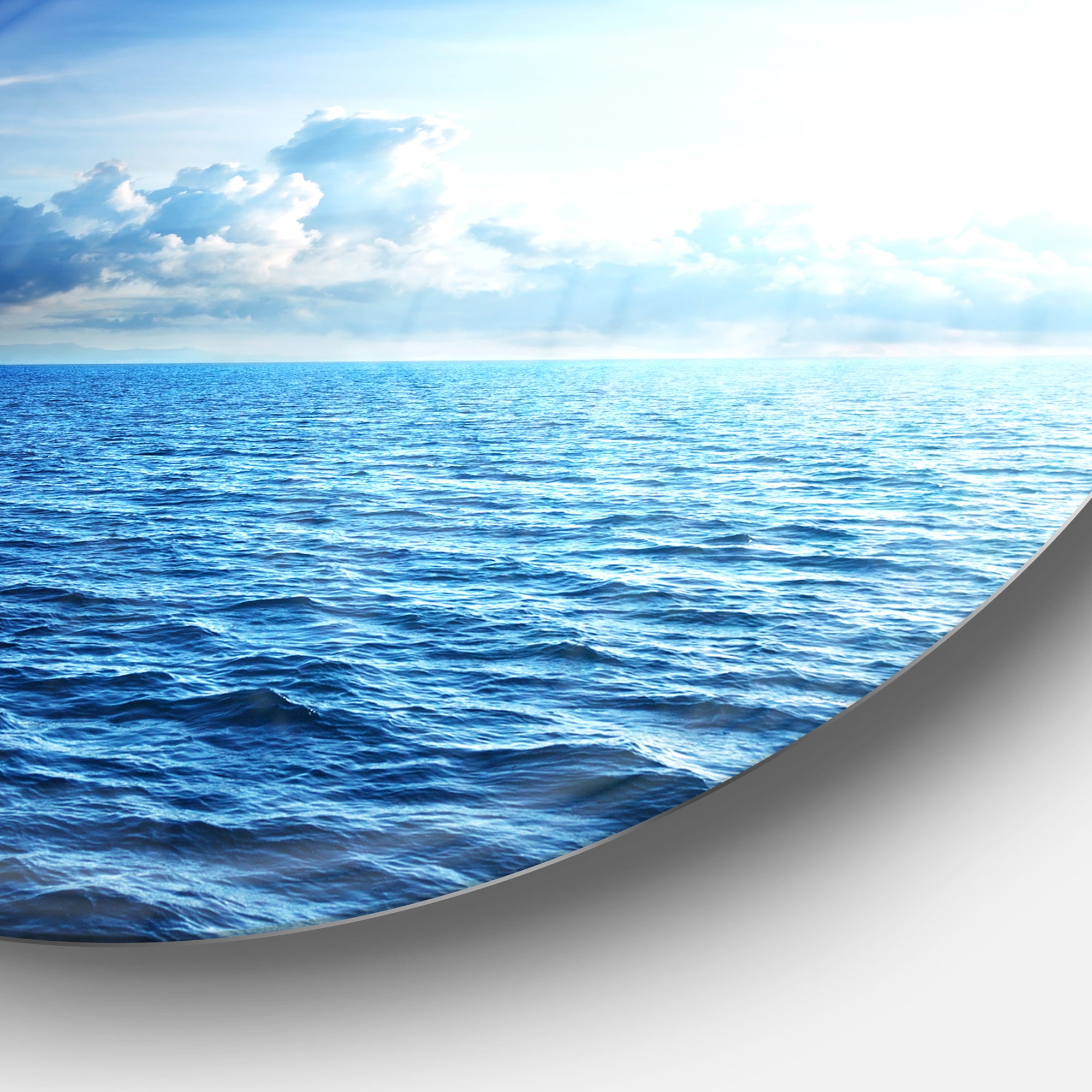 Blue Caribbean Sea and Perfect Blue Sky' Extra Large Seascape Metal Wall Decor
