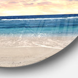 Clear Blue Sky and Ocean at Sunset' Extra Large Seascape Metal Wall Decor