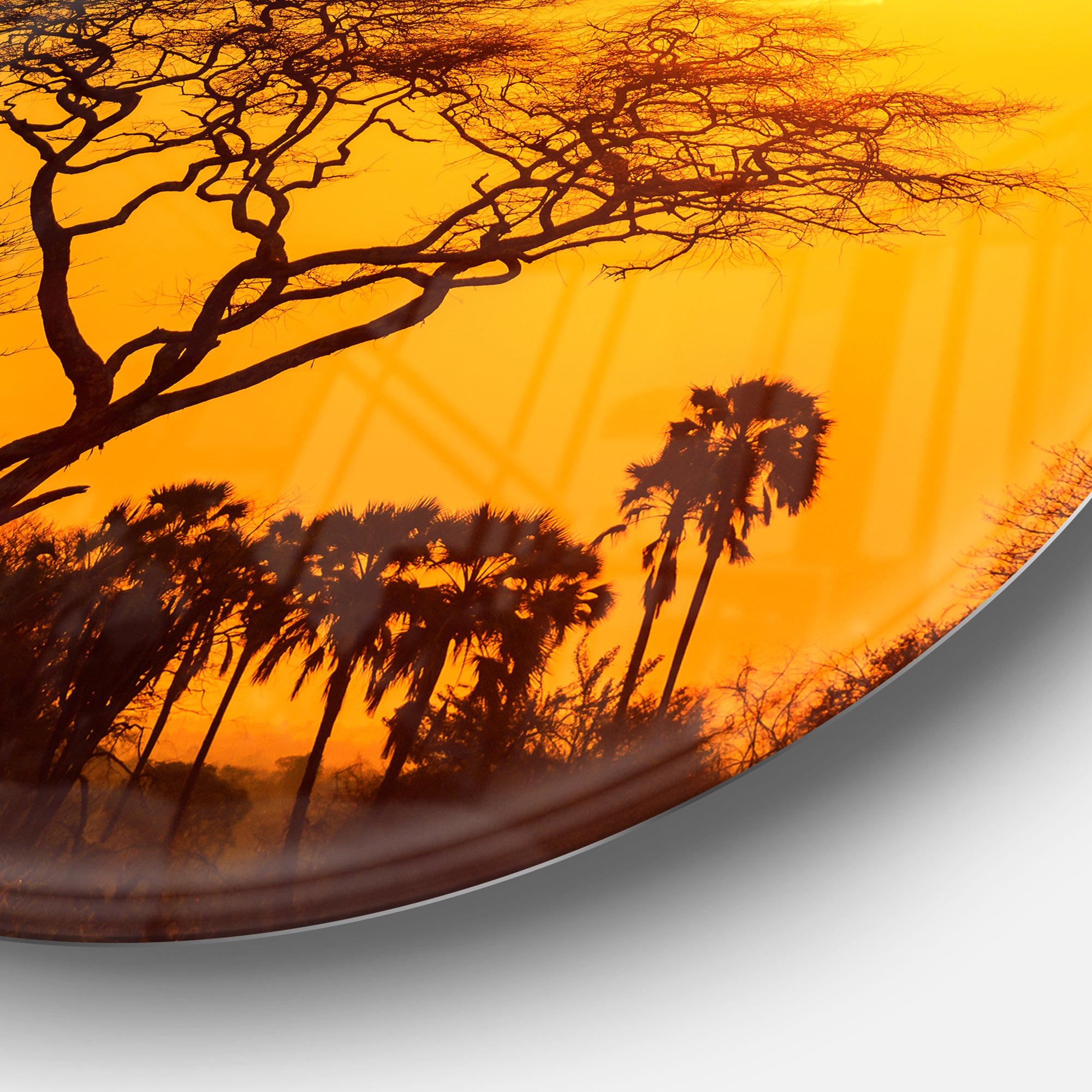 Orange Glow of African Sunset' Extra Large Wall Art Landscape