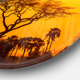 Orange Glow of African Sunset' Extra Large Wall Art Landscape
