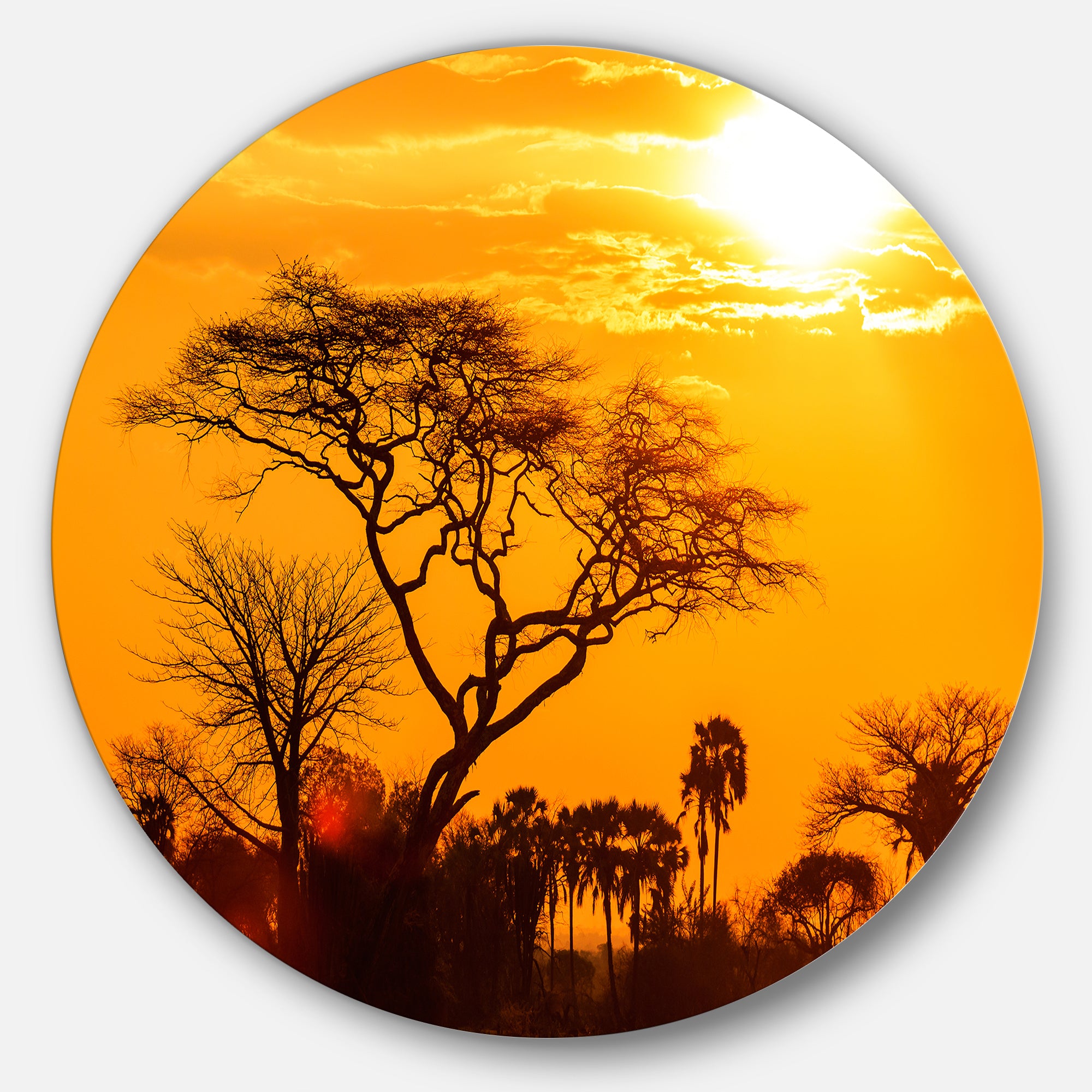 Orange Glow of African Sunset' Extra Large Wall Art Landscape