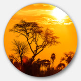 Orange Glow of African Sunset' Extra Large Wall Art Landscape