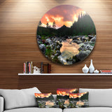 Rocky Mountain River at Sunset' Extra Large Wall Art Landscape