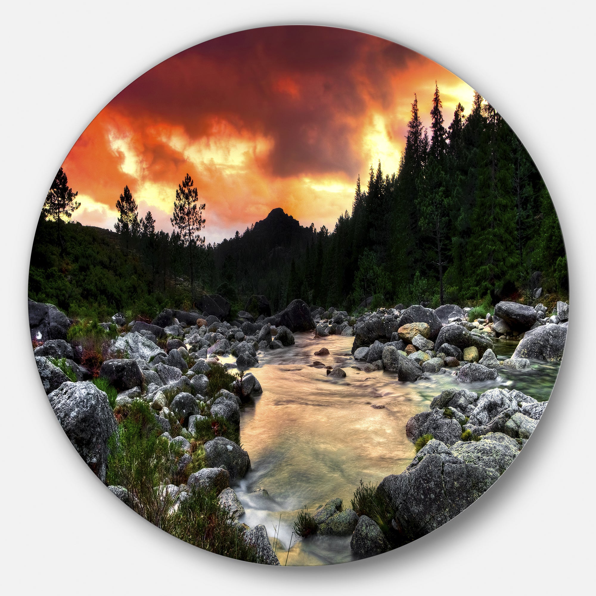 Rocky Mountain River at Sunset' Extra Large Wall Art Landscape