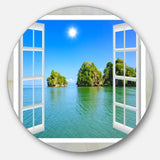 Open Window to Ocean Islets' Oversized Landscape Wall Art Print