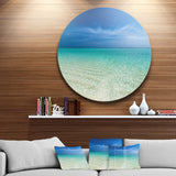 Turquoise Ocean Under Blue Sky' Seascape Metal Artwork