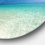 Turquoise Ocean Under Blue Sky' Seascape Metal Artwork