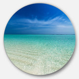 Turquoise Ocean Under Blue Sky' Seascape Metal Artwork