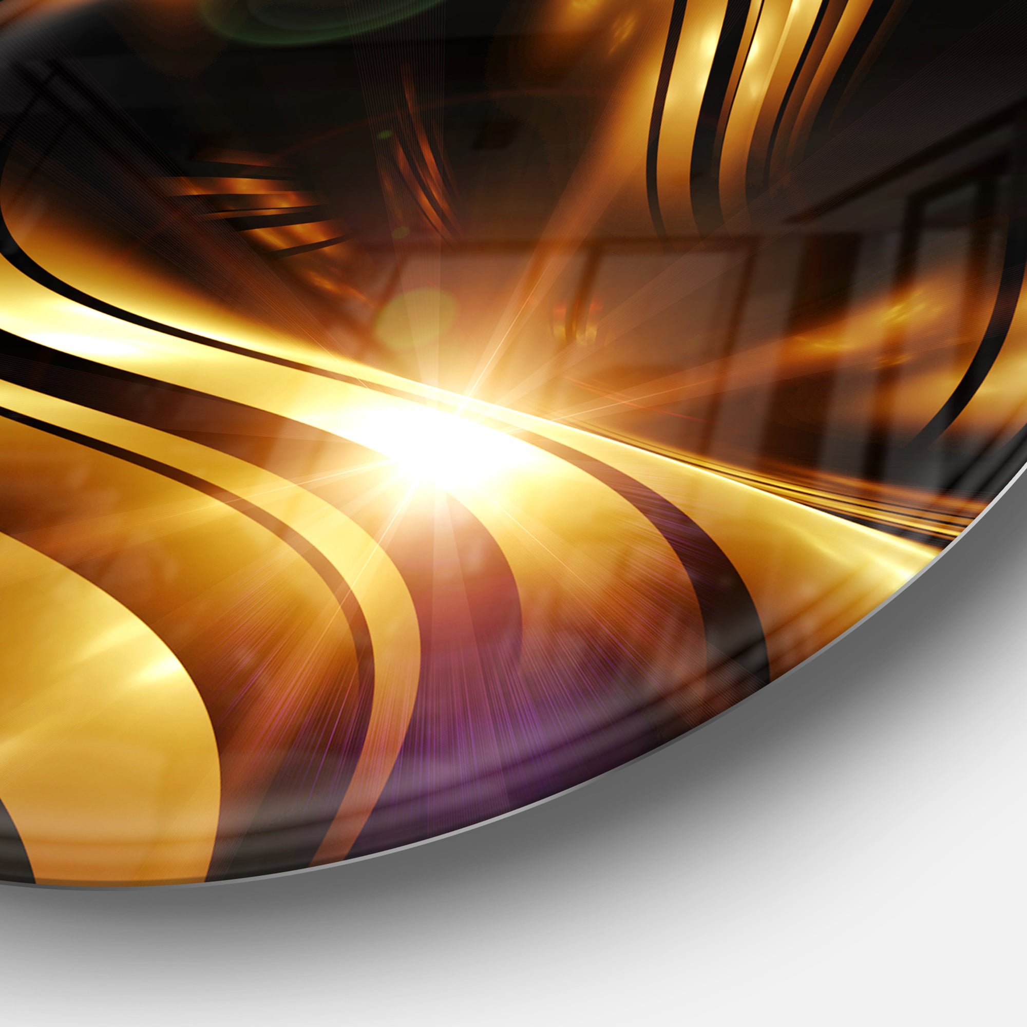 Abstract Gold Fractal Background' Contemporary Abstract Wall Art