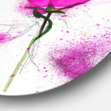 Watercolor Purple Daisy Floral' Oversized Floral Aluminium Wall Art