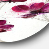 Lovely Red Watercolor Poppies' Disc Flowers Large Metal Circle Wall Artwork