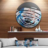 Beautiful Splash of Purple Water' Disc Large Abstract Large Metal Circle Wall Art