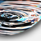 Beautiful Splash of Purple Water' Disc Large Abstract Large Metal Circle Wall Art