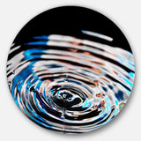 Beautiful Splash of Purple Water' Disc Large Abstract Large Metal Circle Wall Art