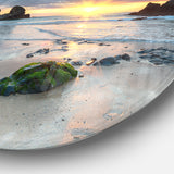 Beautiful Porthcothan Bay' Disc Large Seashore Metal Circle Wall Art