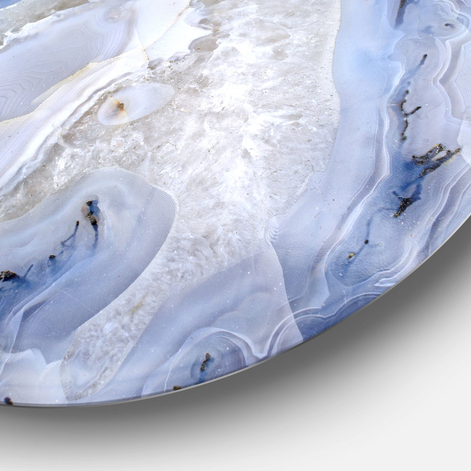 Agate Stone Background' Disc Abstract Metal Circle Wall Art Print