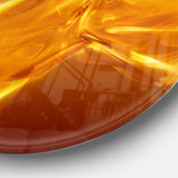 Plasmas and Liquid With Fiery Shine' Abstract Metal Circle Wall Art Print