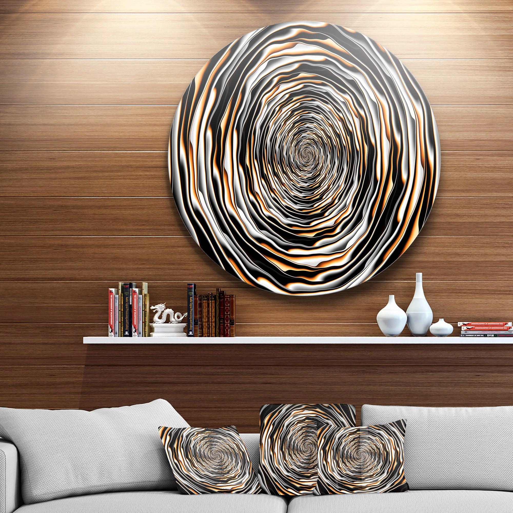 Fractal Rotating Abstract Design' Large Abstract Metal Artwork