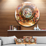 People and Time Acrylic Painting' Large Abstract Metal Artwork