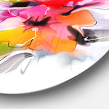 Colorful Abstract Flowers on White' Extra Large Floral Wall Art