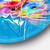 Summer Colorful Flowers on Blue' Extra Large Floral Wall Art