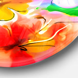 Bunch of Colorful Flowers Sketch' Extra Large Floral Wall Art
