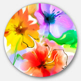 Bunch of Colorful Flowers Sketch' Extra Large Floral Wall Art