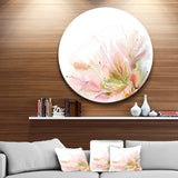 Floral Abstract Design on White' Extra Large Floral Wall Art