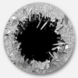 Abstract Broken Wall 3D Design' Abstract Round Circle Metal Wall Art