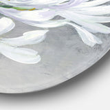 Designart 'Flower Cleome Splash I' Farmhouse Metal Circle Wall Art