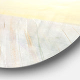 Designart 'Seaside Morning no Window' Nautical & Coastal Metal Circle Wall Art