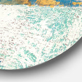 Designart 'Coastal Pastel seashells III' Nautical & Coastal Metal Circle Wall Art