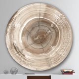 Designart 'Circle natural elements I' Geometric Metal Circle Wall Art