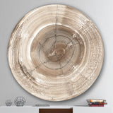 Designart 'Circle natural elements II' Geometric Metal Circle Wall Art