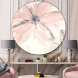 Designart 'Pink Shabby Floral II' Shabby Chic Metal Circle Wall Art