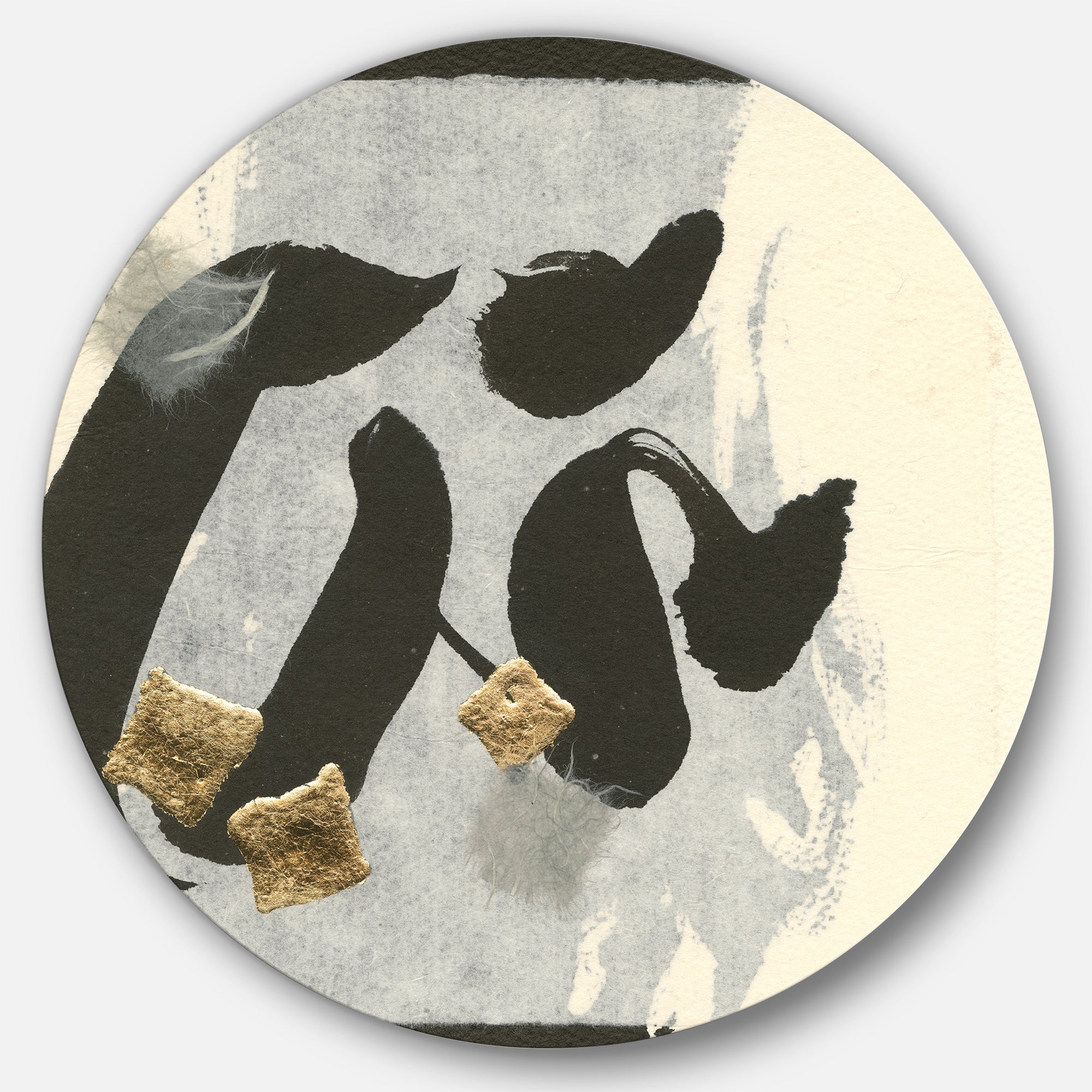 Designart 'Glam Collage I' Glam Metal Circle Wall Art