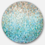 Designart 'Blocked Abstract' Geometric Metal Circle Wall Art