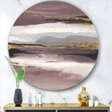 Designart 'Purple Glam Storm I' Glam Metal Circle Wall Art