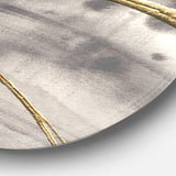 Designart 'Glam Painted Arcs I' Glam Metal Circle Wall Art