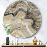 Designart 'Glam Gold Canion' Glam Metal Circle Wall Art