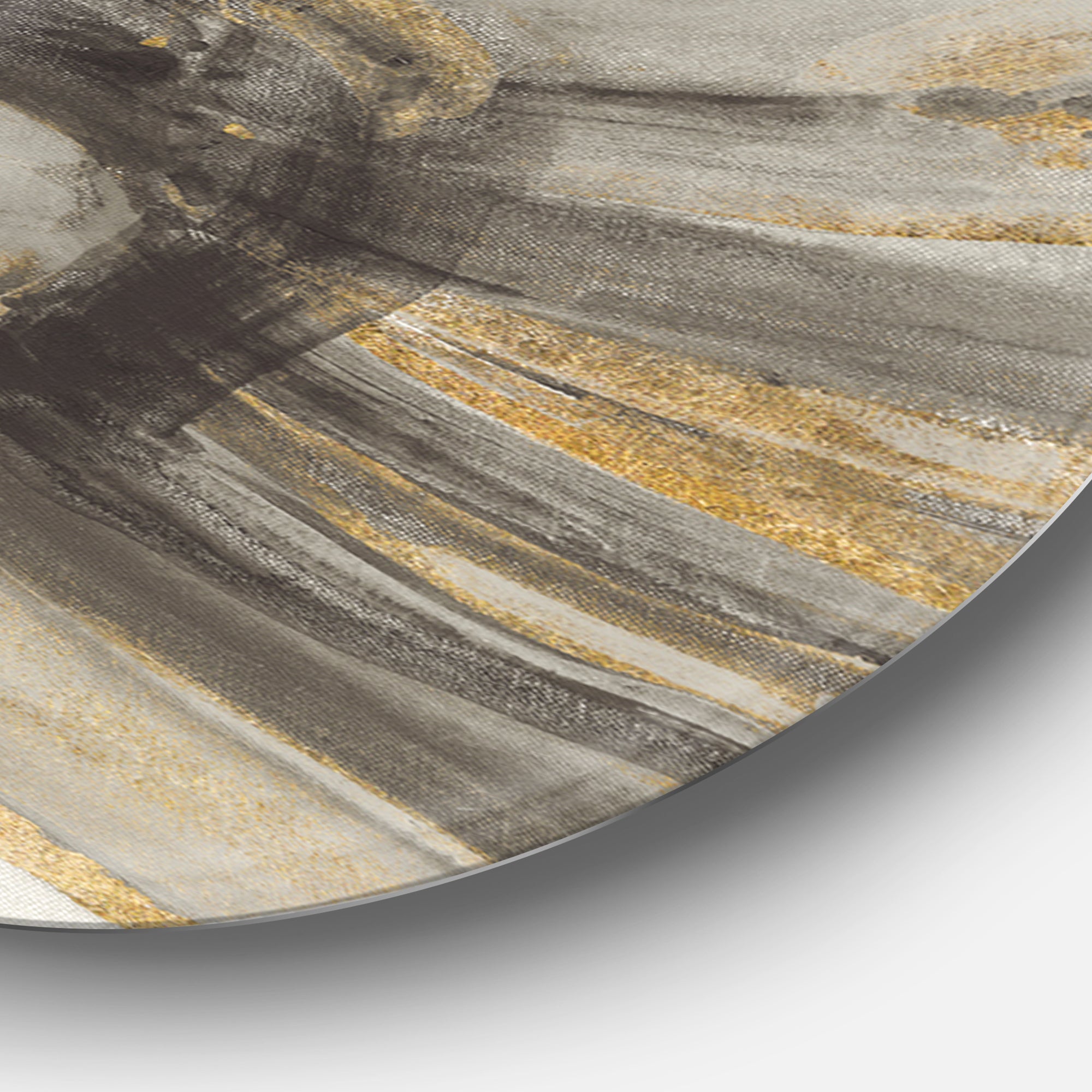 Designart 'Glam Gold Canion' Glam Metal Circle Wall Art