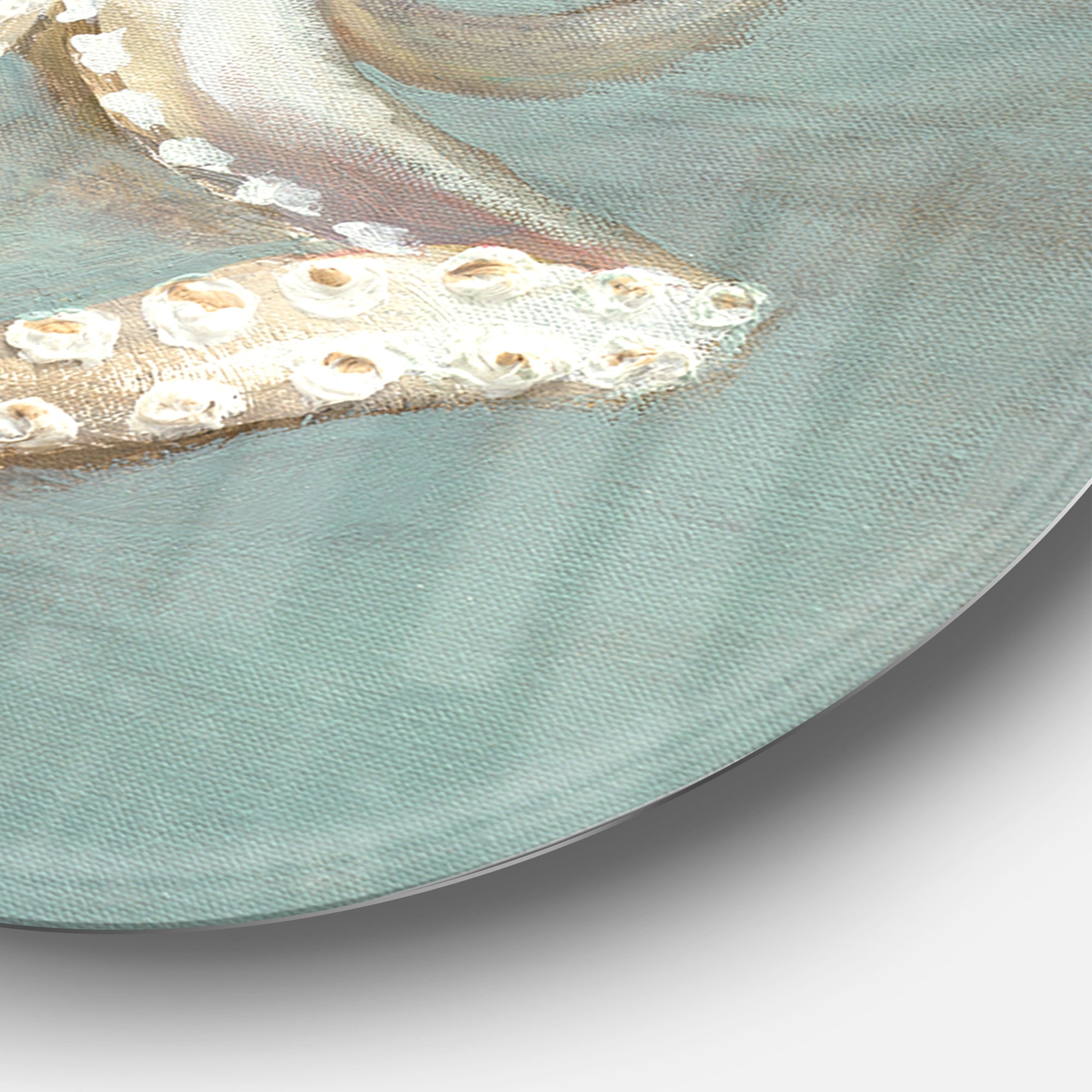 Designart 'Octopus Treasures from the Sea' Nautical & Coastal Metal Circle Wall Art